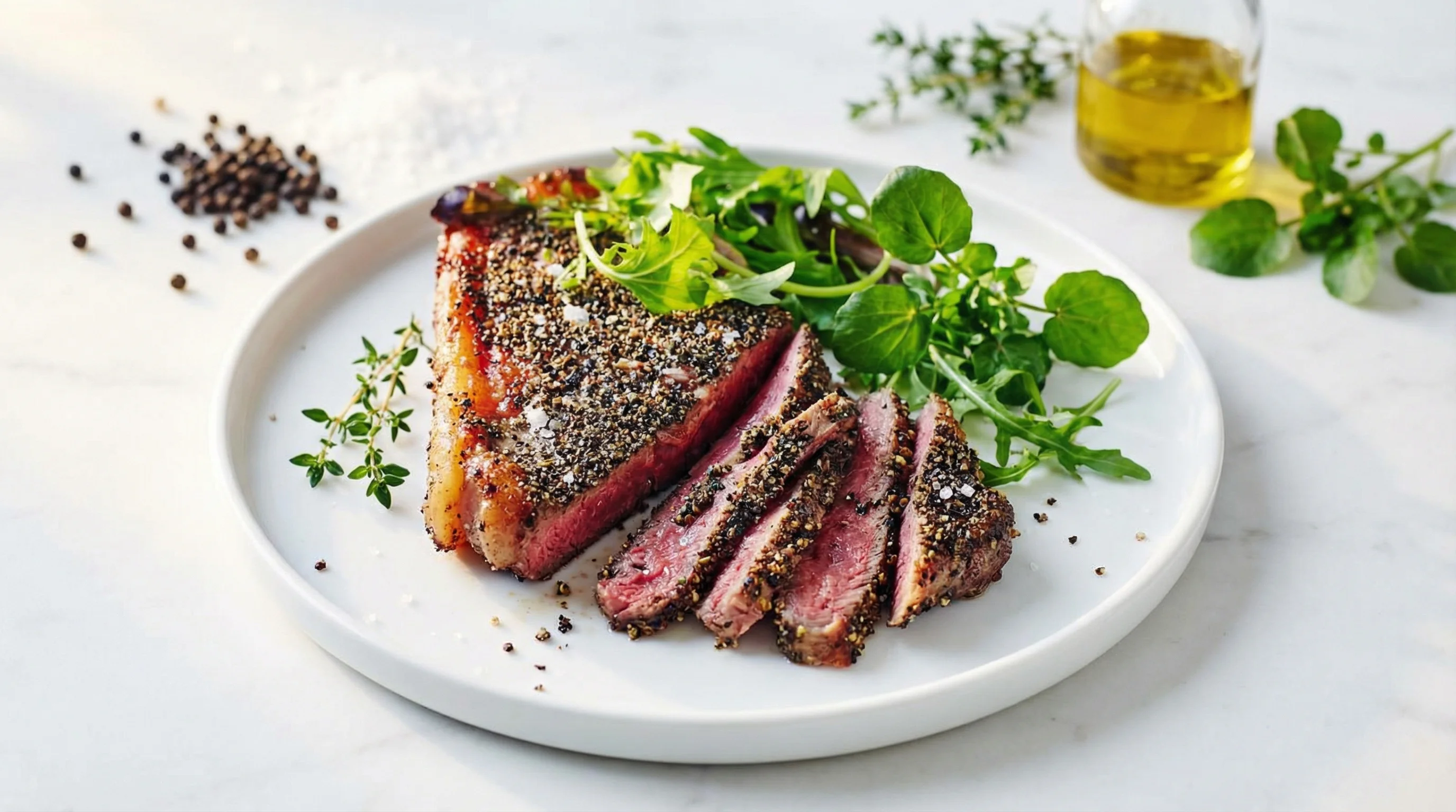 Peppercorn-Crusted Steak for One (Low FODMAP) - Low FODMAP Recipe