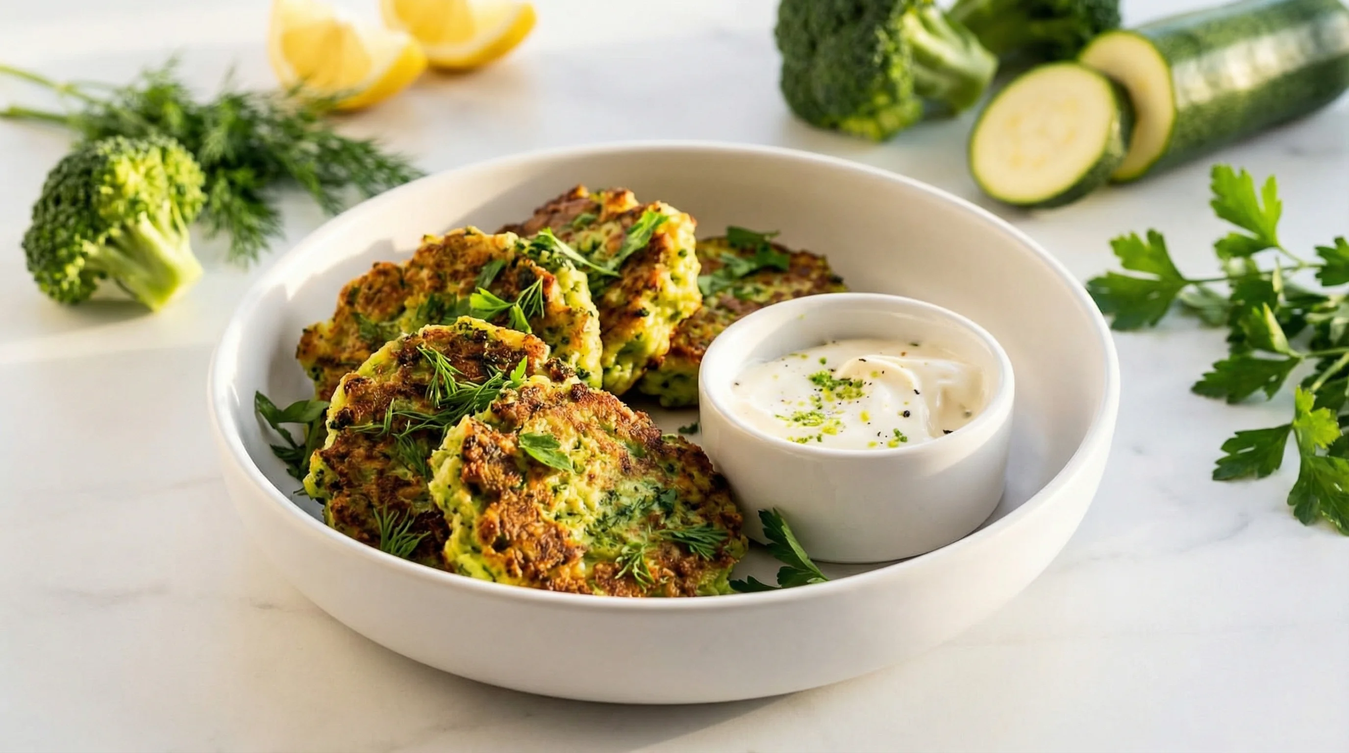 Low FODMAP Cheesy Broccoli & Zucchini Fritters - Low FODMAP Recipe