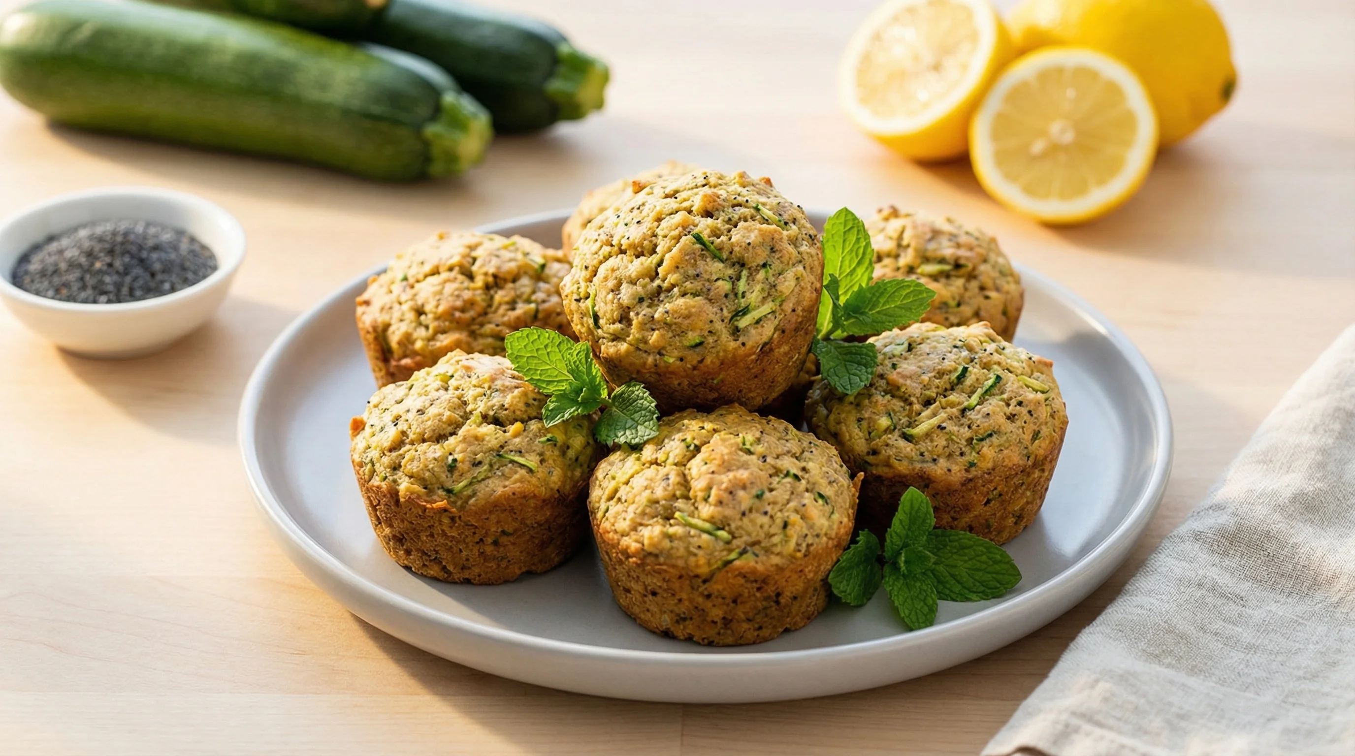 Low FODMAP Lemon Poppy Seed Zucchini Muffins - Low FODMAP Recipe